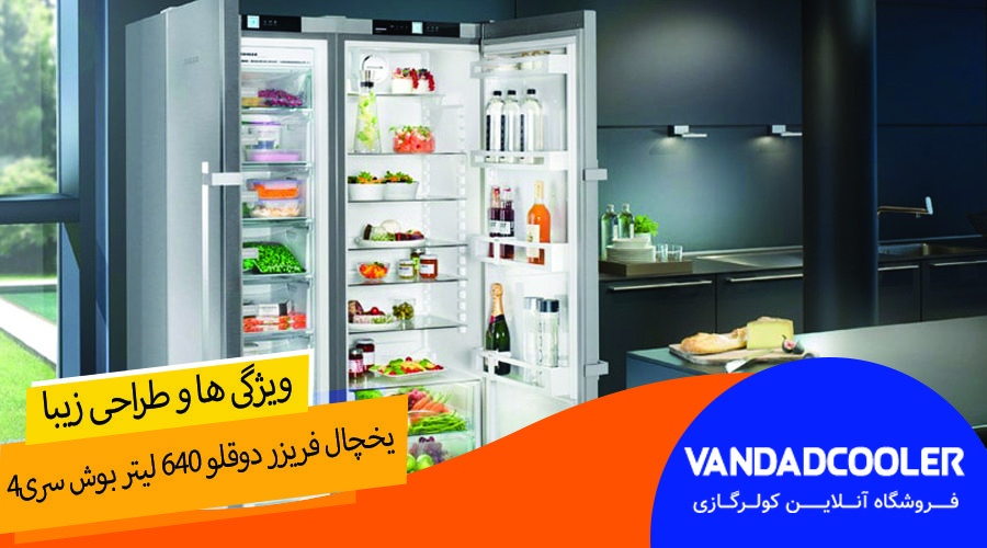 یخچال فریزر دوقلو 640 لیتر بوش سیلور KSV36VL3PG GSN36VL3PG سری 4