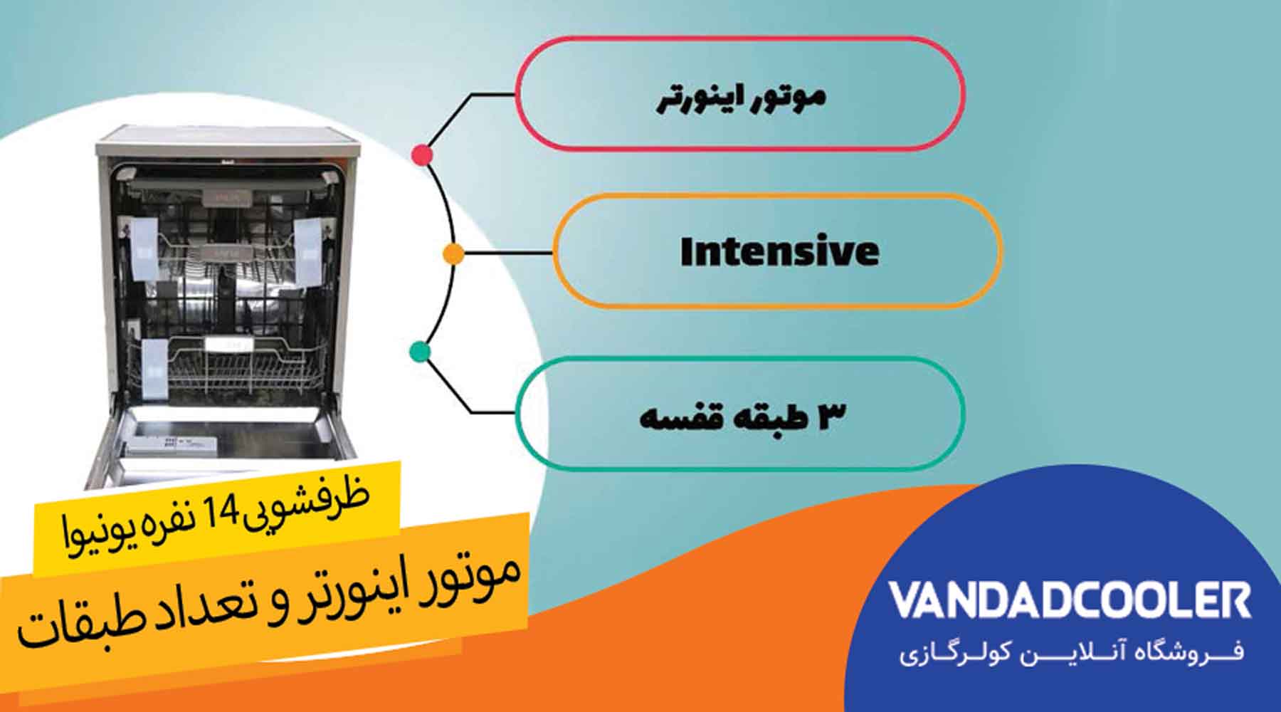 L,J,V HDK,VJV ماشین ظرفشویی یونیوا مدل VITALLY-DC35S