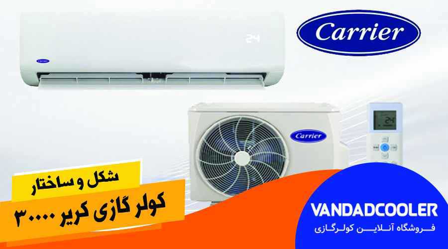 قدرت پرتاب باد 4 جهته کولر گازی کریر 3000